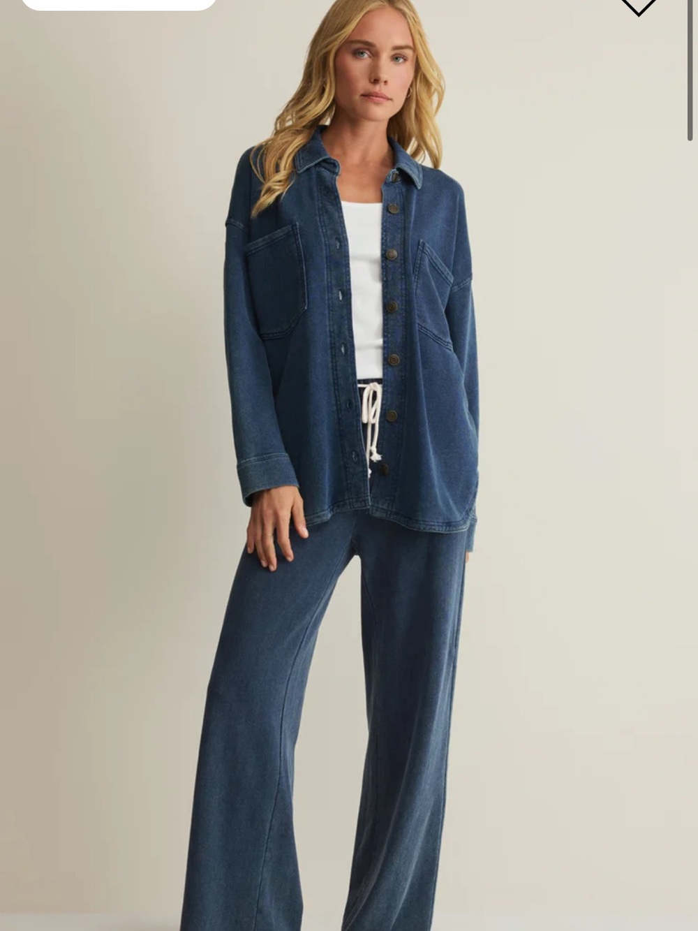 Z Supply Indigo knit denim set